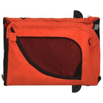 Pet Bike Trailer - Orange & Black Durable Fabric & Iron