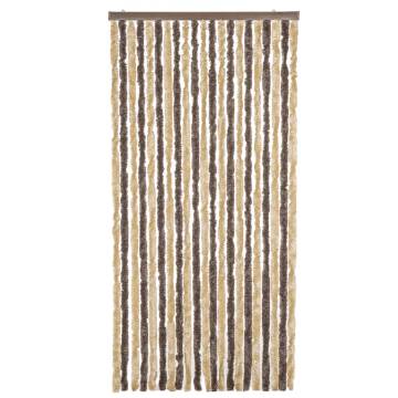 Fly Curtain Dark Brown & Beige 90x220 cm | HipoMarket