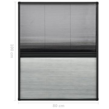 Plisse Insect Screen for Windows 80x100cm - Keep Insects Out