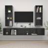 Wall-mounted TV Cabinets 4 pcs High Gloss Grey Engineered Wood Colour high gloss grey Quantity in Package 4 