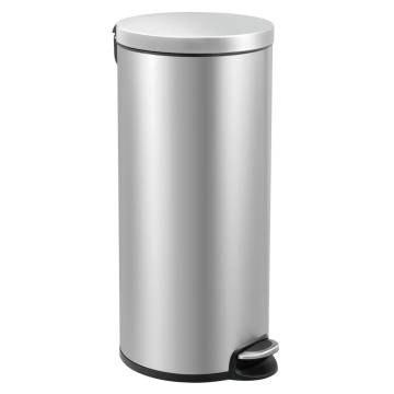 EKO Pedal Bin Serene 30 L Matte Silver - Stylish & Practical