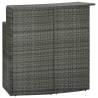 Garden Bar Table Grey 120x55x110 cm Poly Rattan Colour grey Quantity in Package 1 