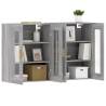 Elegant Grey Sonoma Wall Mounted Cabinets - 2 Pcs