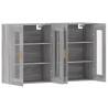 Elegant Grey Sonoma Wall Mounted Cabinets - 2 Pcs