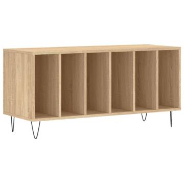 Sonoma Oak Record Cabinet - Stylish Vinyl Storage | HipoMarket