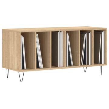 Sonoma Oak Record Cabinet - Stylish Vinyl Storage | HipoMarket