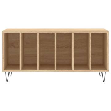 Sonoma Oak Record Cabinet - Stylish Vinyl Storage | HipoMarket