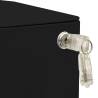 Mobile File Cabinet Black 30x45x59 cm - Durable Steel Storage