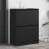 Shoe Cabinet with 2 Flip-Drawers Black 80x42x108 cm Colour black Size 80 x 42 x 108 cm Quantity in Package 1 Number of 