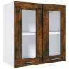 Hanging Glass Cabinet Smoked Oak 60x31x60 cm - Hipo Market