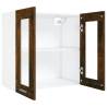 Hanging Glass Cabinet Smoked Oak 60x31x60 cm - Hipo Market