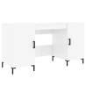 High Gloss White Desk 140x50 cm - Elegant & Practical Design