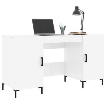 High Gloss White Desk 140x50 cm - Elegant & Practical Design