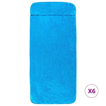 Turquoise Beach Towels Set - 6 pcs, 60x135 cm, 400 GSM