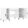 High Gloss White Desk 140x50 cm - Elegant & Practical Design