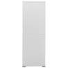 Stylish Light Grey Filing Cabinet - 90x46x134 cm Steel