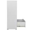 Stylish Light Grey Filing Cabinet - 90x46x134 cm Steel