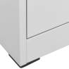 Stylish Light Grey Filing Cabinet - 90x46x134 cm Steel