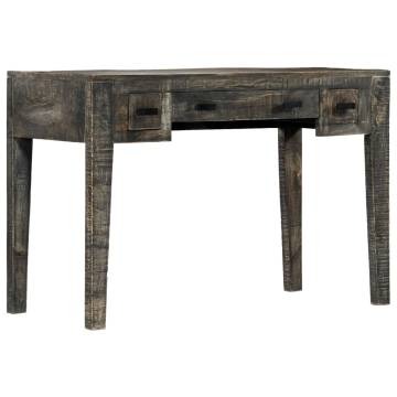 Elegant Black Desk 110x50 cm - Solid Mango Wood