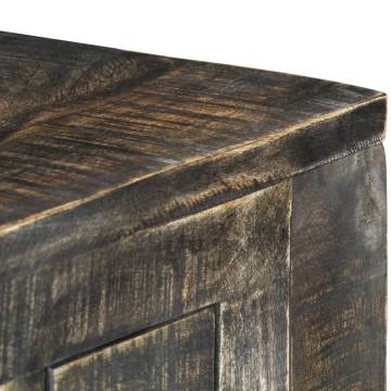 Elegant Black Desk 110x50 cm - Solid Mango Wood