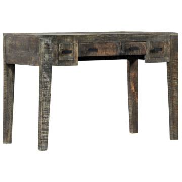 Elegant Black Desk 110x50 cm - Solid Mango Wood