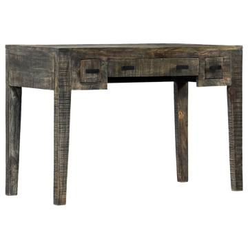 Elegant Black Desk 110x50 cm - Solid Mango Wood