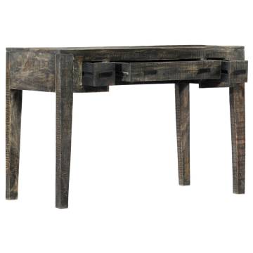 Elegant Black Desk 110x50 cm - Solid Mango Wood