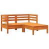 Garden Sofa 2-Seater with Footstool - Solid Pine Wood