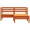 Garden Sofa 2-Seater with Footstool - Solid Pine Wood