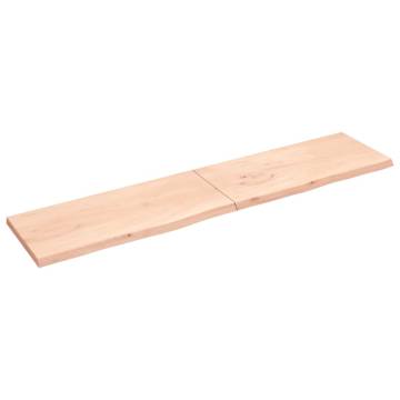 Wall Shelf 220x50x(2-4) cm Untreated Solid Wood Oak - HipoMarket