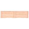 Wall Shelf 220x50x(2-4) cm Untreated Solid Wood Oak - HipoMarket