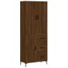 Elegant Brown Oak Highboard - Stylish Storage Solution