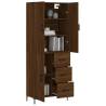 Elegant Brown Oak Highboard - Stylish Storage Solution