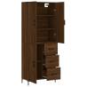 Elegant Brown Oak Highboard - Stylish Storage Solution