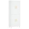 Stylish Highboard White 69.5x34x180 cm - Durable & Elegant