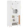 Stylish Highboard White 69.5x34x180 cm - Durable & Elegant