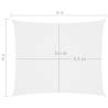 Sunshade Sail White Oxford Fabric 4x6m - Protection from Sun & Rain