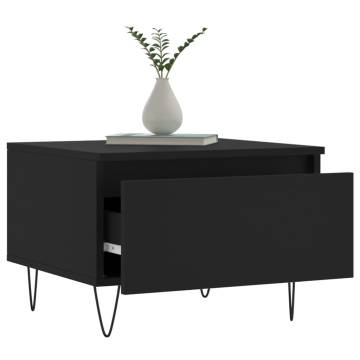 Elegant Black Coffee Tables - 2 pcs Engineered Wood | HipoMarket