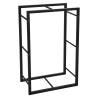 ProGarden Rectangular Wood Storage Stand - 45x28x70 cm Black