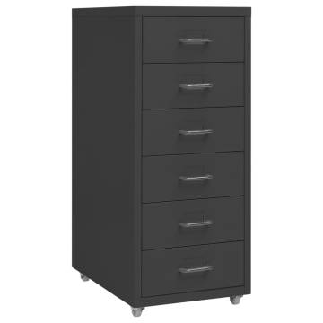 Mobile File Cabinet Anthracite - Durable Metal Storage Solution