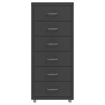 Mobile File Cabinet Anthracite - Durable Metal Storage Solution