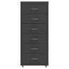 Mobile File Cabinet Anthracite - Durable Metal Storage Solution