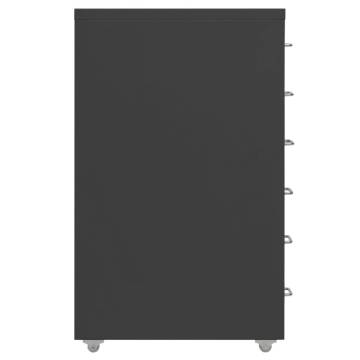 Mobile File Cabinet Anthracite - Durable Metal Storage Solution