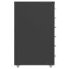 Mobile File Cabinet Anthracite - Durable Metal Storage Solution