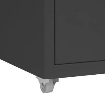 Mobile File Cabinet Anthracite - Durable Metal Storage Solution