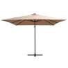 Cantilever Umbrella with LED Lights - 250x250 cm Taupe