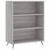 Stylish Highboard Grey Sonoma - 69.5x34x180 cm Engineered Wood