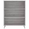 Stylish Highboard Grey Sonoma - 69.5x34x180 cm Engineered Wood