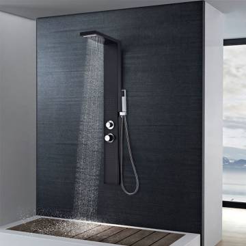 Stylish Matte Black Aluminium Shower Panel System | HipoMarket