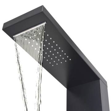 Stylish Matte Black Aluminium Shower Panel System | HipoMarket